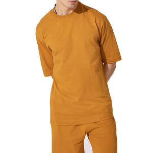 Ensemble t-shirt et short en coton respirant pour l'été, vêtements décontractés, 100% coton, fabricants, logo personnalisé pour hommes, ensemble 2 pièces. - Product Image 4