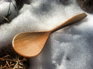 Durable Natural Wood Kitchen Spoon Set with Handmade Finish for <b>Cooking</b> and Food Serving - Product Image 5