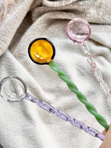 Elegante Juego de Servidores de Ensalada de Resina Color Ámbar, Cuchara y Tenedor para Servir, Vajilla para Cocina y Mesa de Comedor - Product Image 2