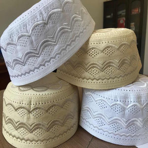 Premium Men OEM Prayer Cap Soft Lightweight <b>Islamic</b> Kufi Hat Bulk Manufacturer SupplyEco-Friendly - Product Image 2