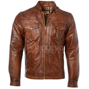 Blouson en similicuir pour homme, nouvelle collection 2026, style motard, pour les détaillants - Product Image 1