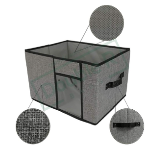 <b>Collapsible</b> Closet <b>Storage</b> Cube Luggage & Travel Bags Box with Lid and Handles for Bedroom Shelf Wardrobe Organization - Product Image 2