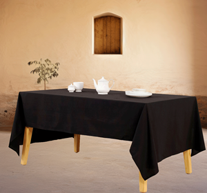 Nappe de table en coton noir de luxe, faite à la main, motif floral indien, pour la décoration de la maison, les cafés et les restaurants - Product Image 4