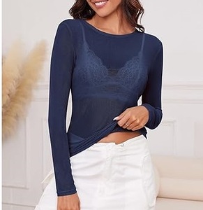 Camisetas de malla transparente para mujer, para fitness, verano, playa, ropa de baño, colores y tallas personalizables, camisetas de malla de red para mujer - Product Image 4