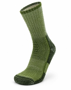 <b>Men's</b> Crew <b>Socks</b> <b>Green</b> Cotton Knitted Breathable Sports Summer Wear Standard Thickness Solid Cuff Logo - Product Image 4