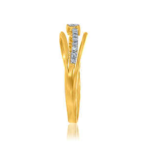 <b>Gold</b> <b>Ring</b> with Round Brilliant Cut Diamonds Halo Engagement Wedding <b>Ring</b> 18K <b>Gold</b> 2.7g Modern <b>Vintage</b> Look High Shine - Product Image 3
