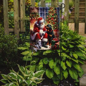 ร็อตไวเลอร์ซานตาคลอสหลากสีธงสำหรับสวนลานบ้านงานศิลปะสำหรับเตียงดอกไม้ในลานกล่องจดหมายธงตกแต่งสวนขนาดสวน - Product Image 2