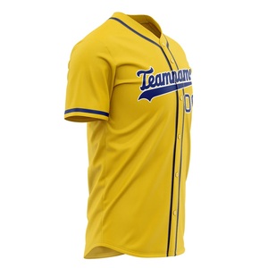 Camiseta deportiva de béisbol para hombre al por mayor OEM, uniforme de equipo de malla de poliéster disponible con impresión de logotipo personalizado, colores y tallas - Product Image 2