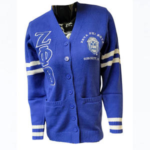 Cardigans en tricot personnalisés avec logo de toutes les sororités, pour sororités, fraternités, universités, pulls universitaires unisexes. - Product Image 1