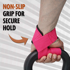 Best Selling Custom Made Heavy Duty Non Slip Cotton Weightlifting Lifting <b>Straps</b> <b>Adjustable</b> Wrist Support for Deadlift Powerlift - Product Image 5