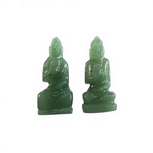 Escultura de Buda de Aventurina Verde Hecha a Mano, Tallada en Cristal, para Venta al por Mayor, Artesanía en Piedra Semipreciosa - Product Image 1