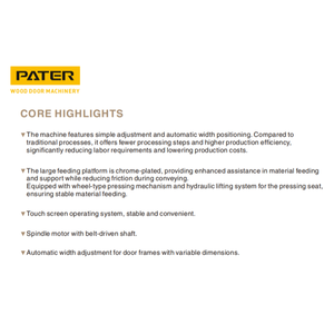 Machine à scier horizontale automatique pour le fraisage et le rainurage des cadres de portes, équipement de menuiserie - Product Image 4