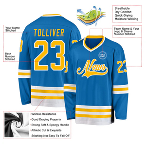 Custom Team Ice Hockey Jersey Embroidered Logo Personalized Sports Uniform Wholesale - Product Image 4