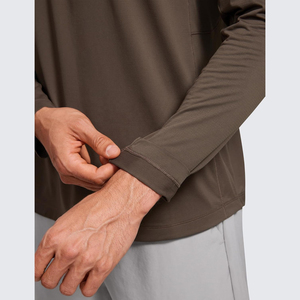 Haut de sport léger pour homme, anti-UV, séchage rapide, en tissu Spandex/Polyester, manches longues, écologique et confortable - Product Image 6