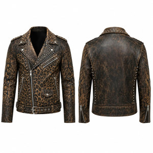 Purple PU Leather <b>Jacket</b> with <b>Rhinestone</b> Print Full Sleeve Biker Style All Seasons Motorcycle Wear Waterproof Windproof Unisex - Product Image 4