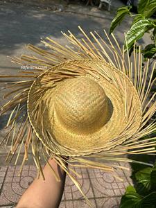 Sombrero de Paja Deshilachado Beachcomber para Disfraces, Sombrero Tradicional Puertorriqueño de Paja Pava, Color Natural, Venta al por Mayor - Product Image 4