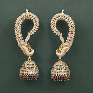 Dernière création artisanale de qualité export, boucle d'oreille antique avec placage Mehndi 232196 - Product Image 2