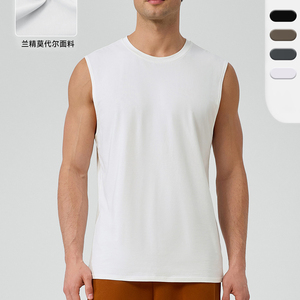เสื้อกล้ามออกกำลังกายผู้ชายผ้าฝ้าย 100% ระบายอากาศได้ดี สำหรับฟิตเนสและออกกำลังกาย - Product Image 4