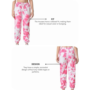 กางเกงจ็อกเกอร์ผ้าฟลีซสำหรับผู้หญิง เอวสูง มีเชือกผูก ขอบยางยืด นุ่ม อุ่น ระบายอากาศได้ดี ผ้าผสมคอตตอน สำหรับฤดูหนาว - Product Image 4