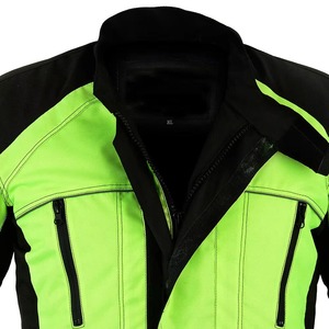 <b>Men</b> Winter Cadura High Street Style Solid Color Casual <b>Jackets</b> <b>Canvas</b> Fabric Light Green Black Color Front Moto Biker Outdoor - Product Image 5