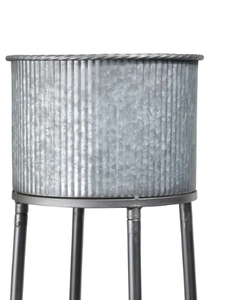 Grande jardinière ronde en métal faite à la main pour la décoration de jardin de salon d'hôtel dernière conception décente pots de plantes de jardin - Product Image 4