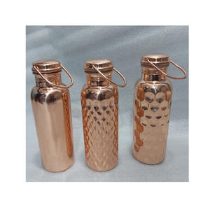 Frasco Ayurvédico de lujo de cobre mate, recipiente de plástico duradero y a prueba de fugas ecológico para el bienestar y el estilo de vida - Product Image 3