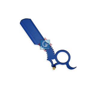 Different colors Stainless Steel Shaving Razor Half Blade Metal Blade Holder Straight <b>Edge</b> Salon Razor Mens - Product Image 2