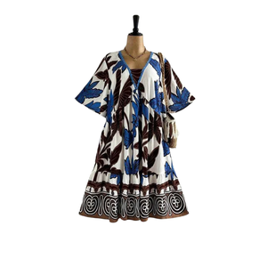 Vestido Midi con Estampado Floral para Mujer, Vestido Casual de Manga Corta - Product Image 2