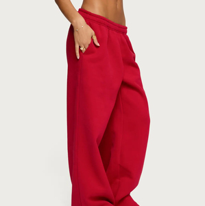 Overol Holgado de Pierna Ancha para Mujer, Informal, de Cintura Alta, de Forro Polar, 100% Algodón, Ropa de Estar en Casa para Invierno - Product Image 4