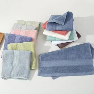 Serviette de toilette en coton premium, douce, absorbante, séchage rapide, pour salle de bain, gym, spa, hôtel, fournisseur en gros OEM, couleur unie, tissée - Product Image 1