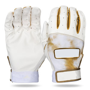 baseball <b>batting</b> gloves breathable mesh <b>fabric</b> grip padded palm adjustable wrist sports practice comfort performance - Product Image 1