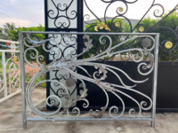 Balustrade de balcon de style moderne de la marque TTD pour villa, en acier inoxydable, fer forgé et fonte, garantie 1 an, vente directe d'usine