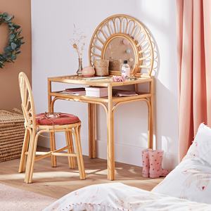Children Bedroom Kids Furniture <b>Vanity</b> Makeup Table Handmade Rattan Dressing Tables Wholesale Made in Vietnam - Product Image 4