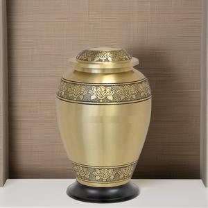 Urnas de Cremación de Metal en Bronce Dorado Mate, Color Personalizado, Mayorista de Artículos Funerarios, Recipientes Decorativos para Cenizas Conmemorativas - Product Image 4