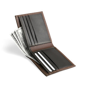 Wholesale Luxury Men's Bifold Slim High Quality Genuine Leather <b>Wallets</b> Short <b>RFID</b> <b>Blocking</b> Custom Logo Premium Card Holder 2026 - Product Image 2