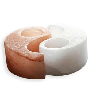 Porte-bougie en sel de l'Himalaya de forme naturelle, lampe décorative en cristal de roche - Product Image 4