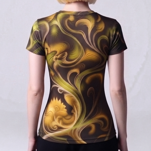 Camisetas de entrenamiento de tela fresca, tela suave al tacto, material elástico y moderno, camisetas de entrenamiento de tela popular para mujer - Product Image 2