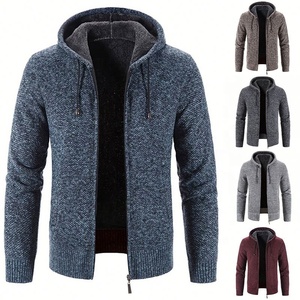 Pull en tricot à capuche brodé pour femmes, manches longues, couleur unie, décontracté, hiver, 100% polyester - Product Image 3