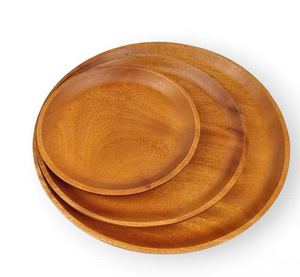 <b>Oak</b> Teak Rectangular Serving <b>Tray</b> Slot Handle Multi Finish Hotel Restaurant OEM Custom Logo Vietnam - Product Image 1