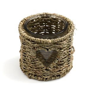 แก้วทัมเบลอร์ทรงกระบอกทำจากฟางเส้นใยหญ้าทะเลสานด้วยมือ - Product Image 2