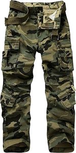 Men's Polyester <b>Work</b> Pants Abrasion Resistant <b>Cargo</b> Trousers with Tool Pockets Gray - Product Image 3