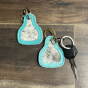 2025 tendance Unique élégant cuir de vachette porte-clés véritable fourrure de vachette cuir porte-clés élégant porte-clés véritable fourrure porte-clés - Product Image 5