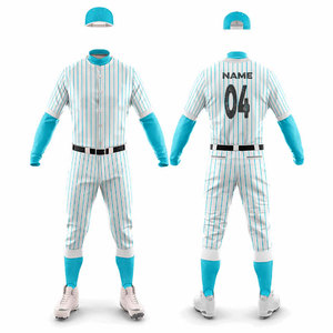Adults Plus Size Customized Logo <b>Baseball</b> Uniform Kits Youth Sizes Anti-Bacterial Softball Training Team Player Uniform - Product Image 1