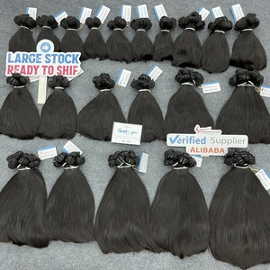 ผมคนเวียดนามผ้าตรงสีดำธรรมชาติสีดำเงางามพร้อมส่ง - Product Image 1