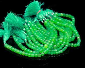 Wholesale Box Shape Green Color Chalcedony Factory <b>Direct</b> Sale Natural Stone <b>Beads</b> Handmade DIY Jewelry Loose Chalcedony <b>Beads</b> - Product Image 6