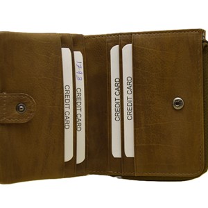 Cartera de Cuero Genuino con Cierre, Diseño Minimalista Unisex, Forro de Lona Resistente, Uso Diario, Color Marrón - Product Image 2