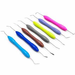 NABSONS ENTERPRISES Ensemble d'explorateurs dentaires à double tête et miroirs, 7 couleurs, sonde manuelle en acier inoxydable pour la bouche, modèle NE-10-87-D - Product Image 5