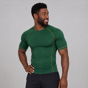 <b>Men's</b> Custom MMA Rash Guard Nylon and Spandex Basic Surf <b>Compression</b> <b>Shirt</b> Custom Design Workout Surfing Gear - Product Image 4