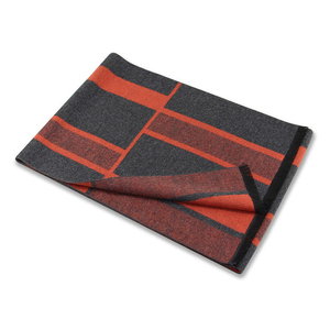 Classic Long Wool Scarf Men Color Blocking Thermal Insulation Winter Warm Knitted Scarf Adult Gray Orange Pattern 2026 - Product Image 3