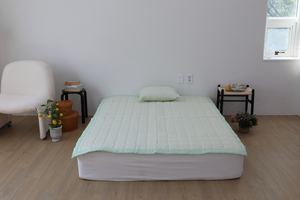 Surmatelas Rafraîchissant Coréen en Modal pour l'Été, Doux et Respirant, avec Tissu Rafraîchissant au Contact, Housse de Matelas Pastel 120x205cm - Product Image 2